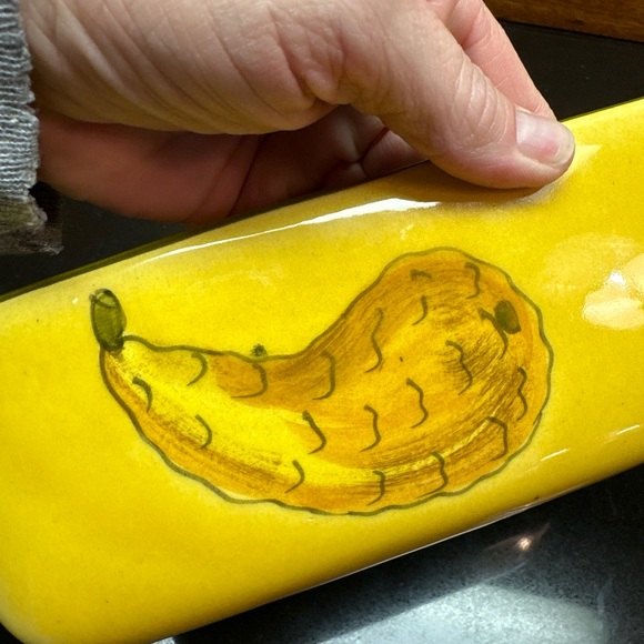 Los Angeles Potteries Ovenware 603 Yellow Corn Squash Loaf Pan Hand-painted - Picture 6 of 10